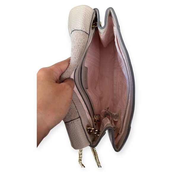 Ted Baker London Pebbled Leather Chain Shoulder Bag | Taupe - Picture 9 of 11